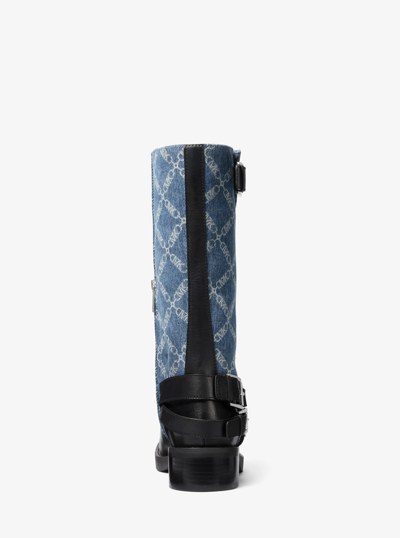 Crosby Empire Diamond Jacquard Denim Moto Boot