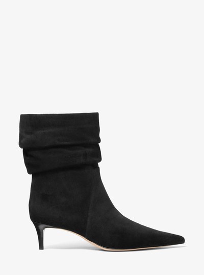Dawn Suede Ankle Boot in BLACK | Michael Kors