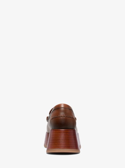 Indy Burnished Leather Platform Loafer
