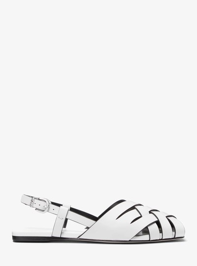 Irene Woven Leather Slingback Sandal