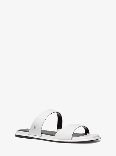Jaida Leather Sandal in OPTIC WHITE | Michael Kors