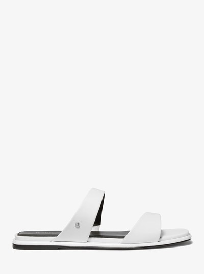 Jaida Leather Sandal in OPTIC WHITE | Michael Kors