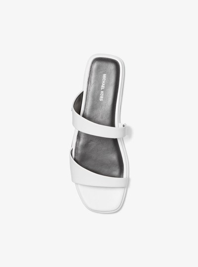 Jaida Leather Sandal in OPTIC WHITE | Michael Kors