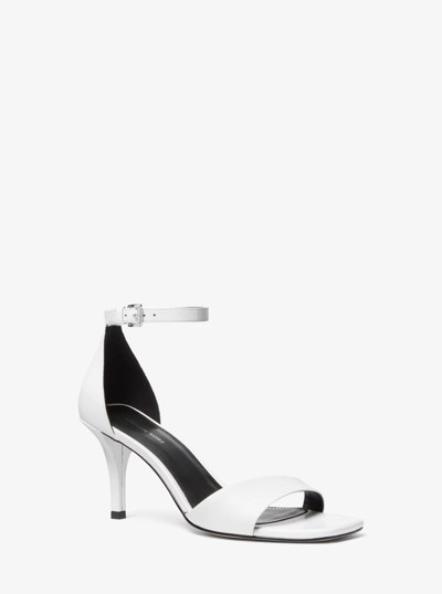 Jaida Leather Sandal in OPTIC WHITE | Michael Kors