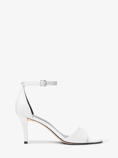 Jaida Leather Sandal in OPTIC WHITE | Michael Kors