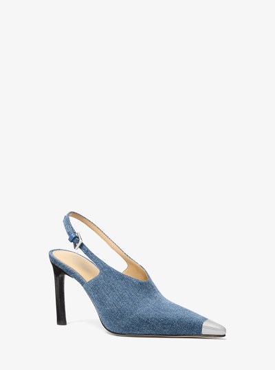 Kasia Denim Slingback Pump in UNION WASH | Michael Kors