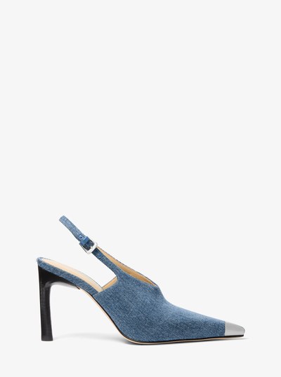 Kasia Denim Slingback Pump in UNION WASH | Michael Kors