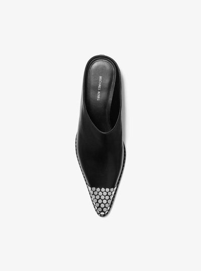 Nash Studded Leather Mule in BLACK | Michael Kors