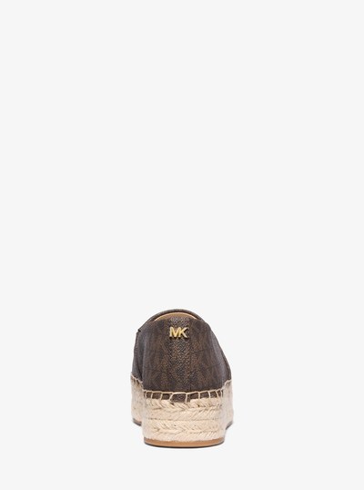 Lynn Signature Logo Platform Espadrille in BROWN | Michael Kors