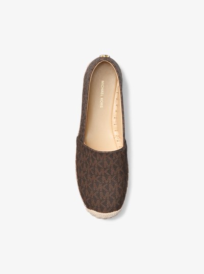 Lynn Signature Logo Platform Espadrille in BROWN | Michael Kors