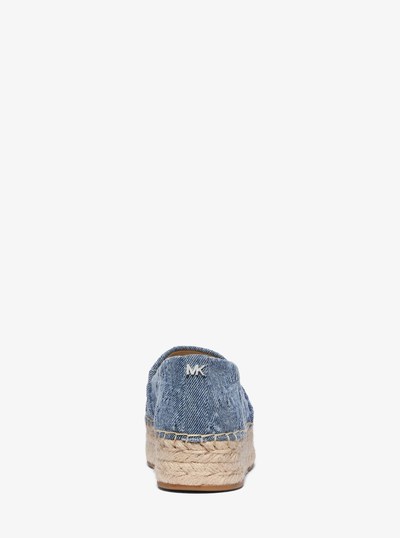 Lynn Logo Embossed Denim Platform Espadrille in UNION WASH | Michael Kors