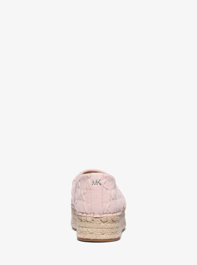 Lynn Logo Embossed Denim Platform Espadrille