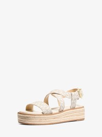 Lynn Signature Logo Platform Espadrille Sandal