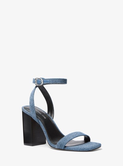 Merriam Denim Block Heel Sandal in UNION WASH | Michael Kors
