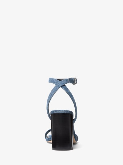 Merriam Denim Block Heel Sandal in UNION WASH | Michael Kors