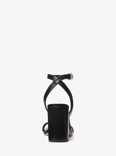 Merriam Leather Block Heel Sandal