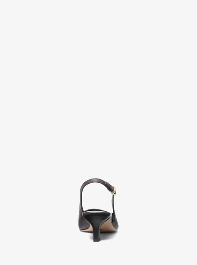 Amara Signature Logo Slingback Pump in BROWN | Michael Kors