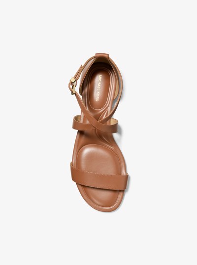 Sandale Alexa Flex en cuir in LUGGAGE | Michael Kors