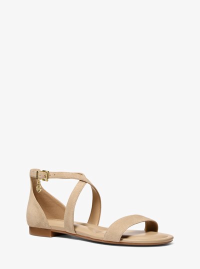 Alexa Flex Suede Sandal in KHAKI | Michael Kors