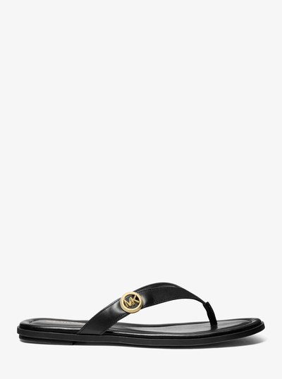 Erin Leather Sandal in BLACK | Michael Kors