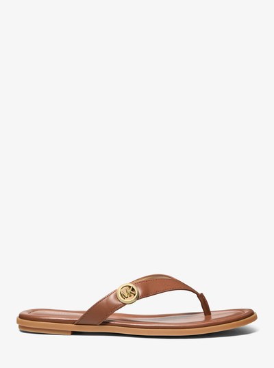 Erin Leather Sandal in LUGGAGE | Michael Kors
