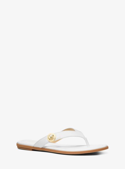 Erin Leather Sandal in OPTIC WHITE | Michael Kors