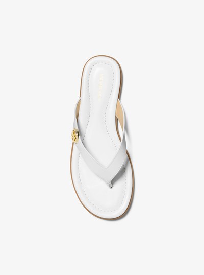 Erin Leather Sandal in OPTIC WHITE | Michael Kors