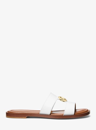 Erin Leather Sandal in OPTIC WHITE | Michael Kors