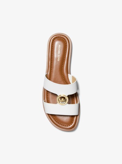 Erin Leather Sandal in OPTIC WHITE | Michael Kors