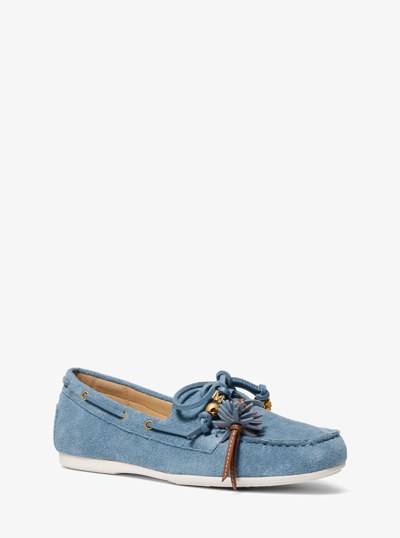 Fallon Suede Moccasin in CHAMBRAY | Michael Kors