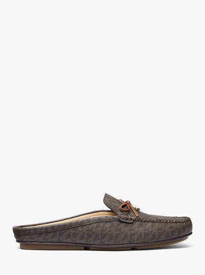 Greta Signature Logo Mule in BROWN | Michael Kors