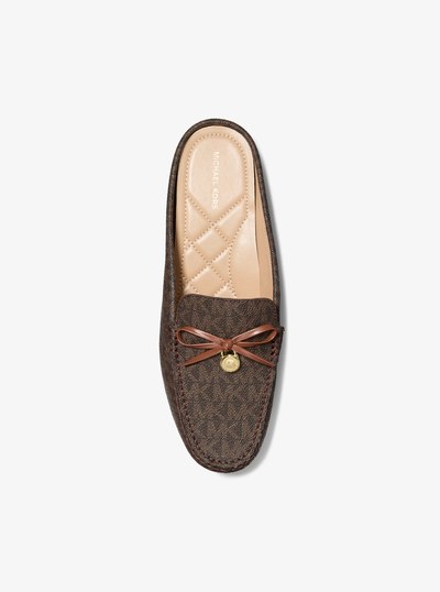 Greta Signature Logo Mule in BROWN | Michael Kors