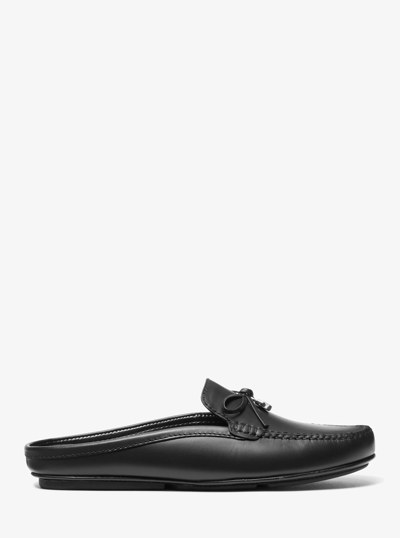 Greta Leather Mule in BLACK | Michael Kors