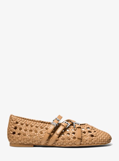 Indy Flex Woven Ballet Flat in PEANUT | Michael Kors