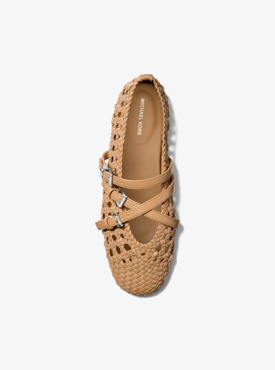 Indy Flex Woven Ballet Flat in PEANUT | Michael Kors