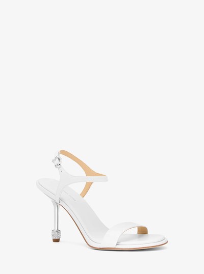 Ivy Leather Sandal in OPTIC WHITE | Michael Kors