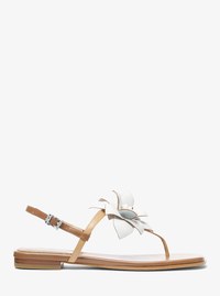 Jacie Floral Embellished Leather T-Strap Sandal