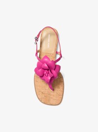 Jacie Floral Embellished Leather T-Strap Sandal