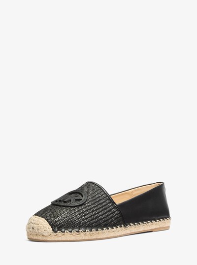 Kenzie Mixed-Media Espadrille in BLACK | Michael Kors