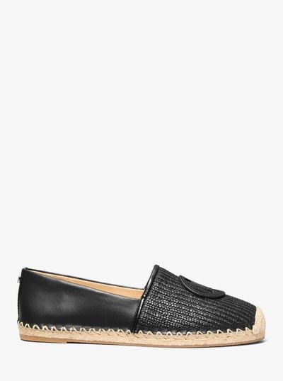 Kenzie Mixed-Media Espadrille in BLACK | Michael Kors