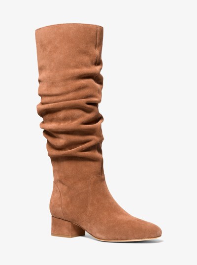 Indra Suede Boot in LUGGAGE | Michael Kors