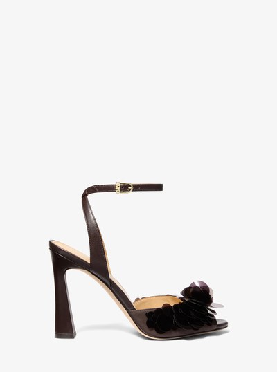 Loretta Sequin Embellished Sandal in CHOCOLATE | Michael Kors