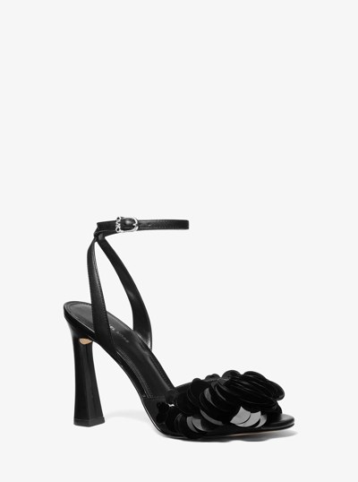 Sandale Loretta &agrave; paillettes et &agrave; ornements in NOIR | Michael Kors