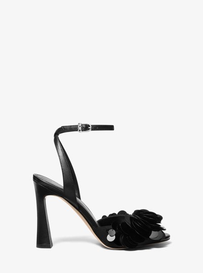 Sandale Loretta &agrave; paillettes et &agrave; ornements in NOIR | Michael Kors