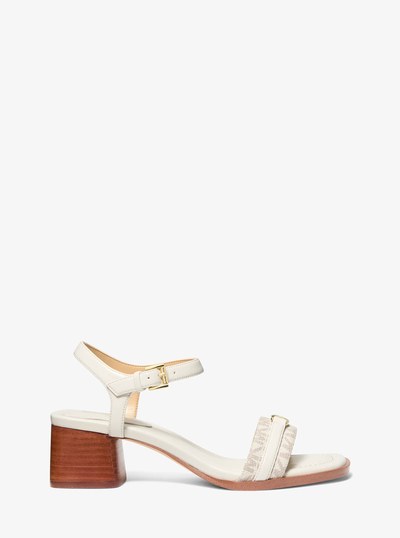 Mandy Signature Logo Sandal in VANILLA | Michael Kors