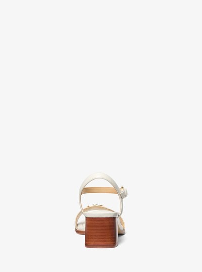 Mandy Signature Logo Sandal in VANILLA | Michael Kors
