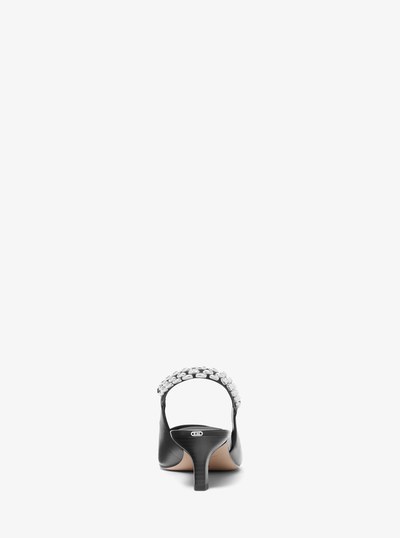 Marcia Leather Slingback Pump in BLACK | Michael Kors