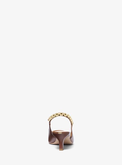 Marcia Leather Slingback Pump in LUGGAGE | Michael Kors