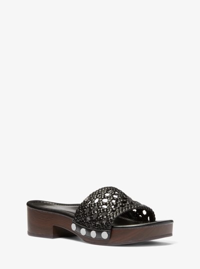 Mayes Woven Sandal in BLACK | Michael Kors