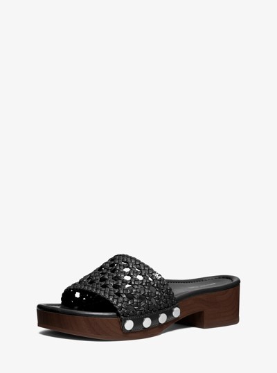Mayes Woven Sandal in BLACK | Michael Kors